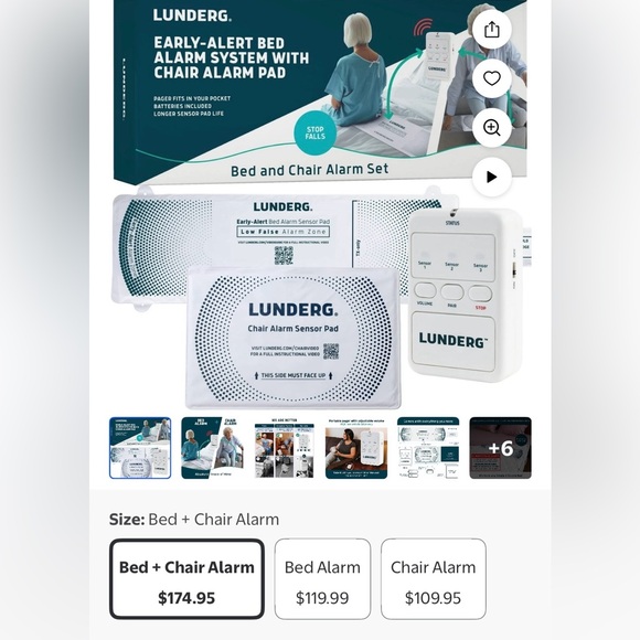 NEW $174.95 Lunderg Early-Alert Bed And Chair Alarm System - Picture 8 of 8